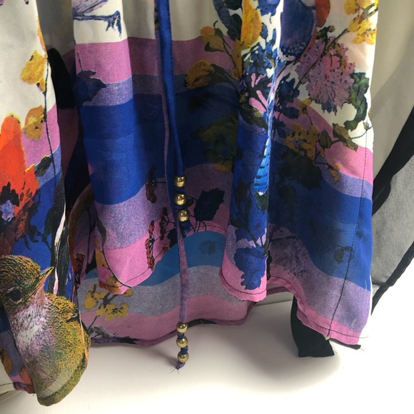 Cliche'‎ Couture Size M Sheer Tunic Flowy Top Floral - Picture 6 of 8